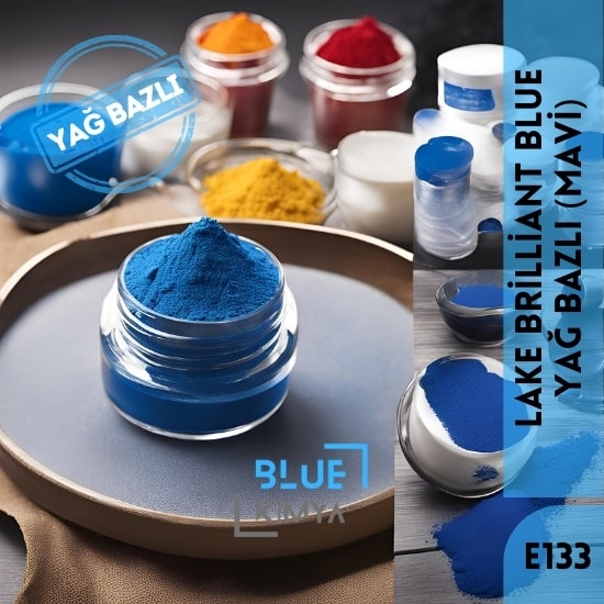 Lake Brilliant Blue E133 Mavi Yağ Bazlı Toz Gıda Boyası